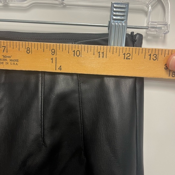 Zara Black Faux‎ Leather High Waist Leggings Sz. S - Picture 6 of 8
